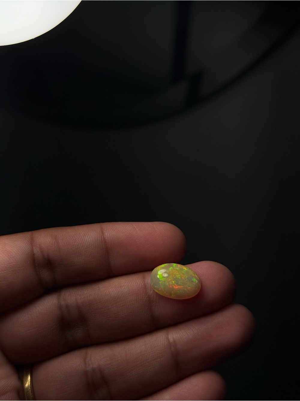 Natural Ethiopian Opal 4.35 Ct Loose Gemstone Oval Cabochon Fire Opal